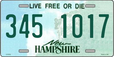 NH license plate 3451017