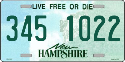 NH license plate 3451022