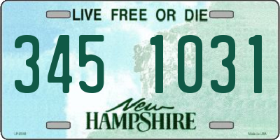 NH license plate 3451031