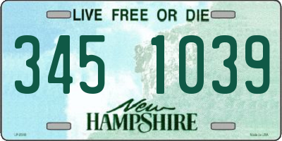 NH license plate 3451039