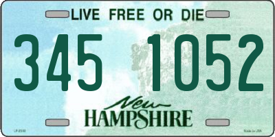 NH license plate 3451052