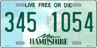 NH license plate 3451054