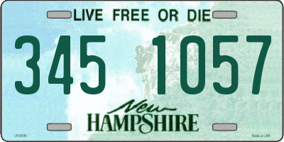 NH license plate 3451057