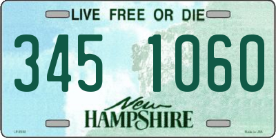 NH license plate 3451060