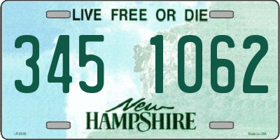NH license plate 3451062
