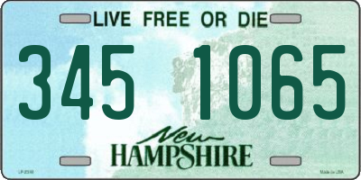 NH license plate 3451065