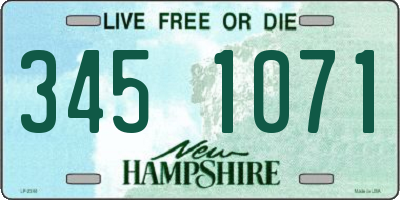 NH license plate 3451071