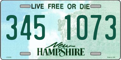 NH license plate 3451073