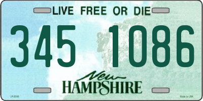 NH license plate 3451086