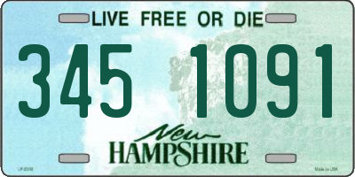 NH license plate 3451091