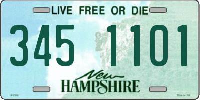 NH license plate 3451101