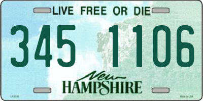 NH license plate 3451106