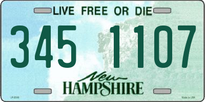 NH license plate 3451107