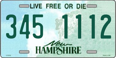 NH license plate 3451112