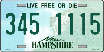 NH license plate 3451115