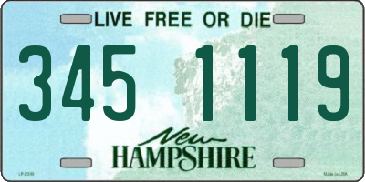 NH license plate 3451119