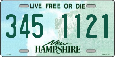 NH license plate 3451121
