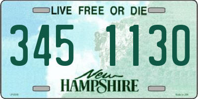 NH license plate 3451130