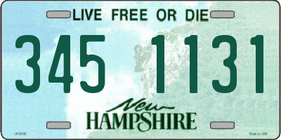 NH license plate 3451131