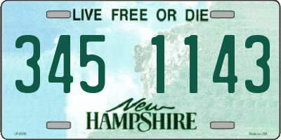NH license plate 3451143