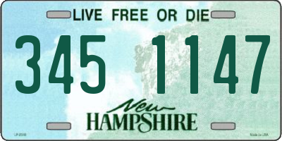 NH license plate 3451147