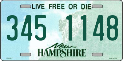 NH license plate 3451148