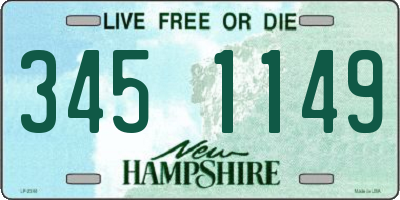 NH license plate 3451149