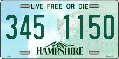 NH license plate 3451150
