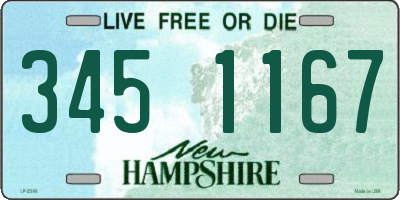 NH license plate 3451167