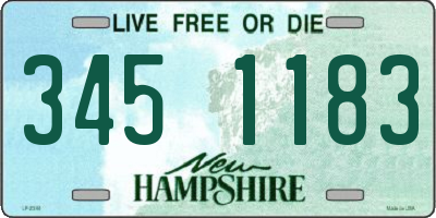 NH license plate 3451183