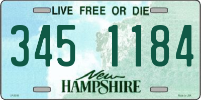 NH license plate 3451184