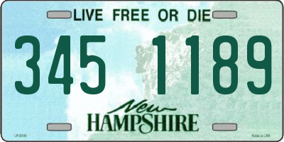 NH license plate 3451189