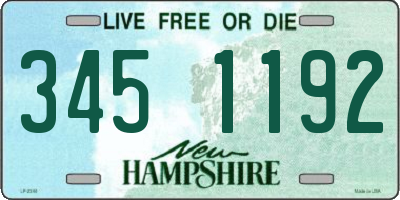 NH license plate 3451192