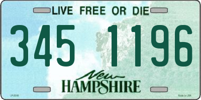 NH license plate 3451196