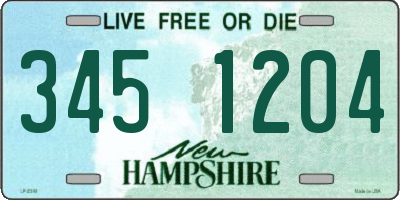 NH license plate 3451204