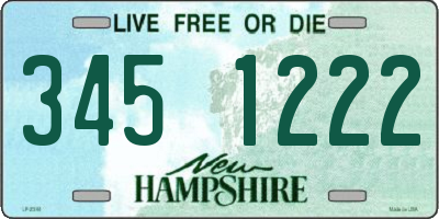 NH license plate 3451222