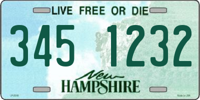 NH license plate 3451232