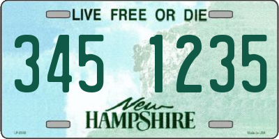 NH license plate 3451235