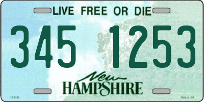 NH license plate 3451253