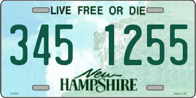 NH license plate 3451255