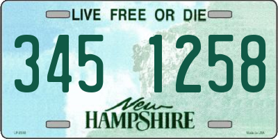 NH license plate 3451258