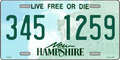 NH license plate 3451259