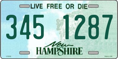 NH license plate 3451287