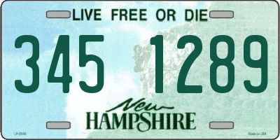 NH license plate 3451289
