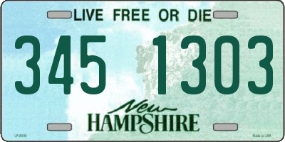 NH license plate 3451303
