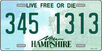 NH license plate 3451313
