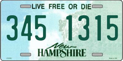 NH license plate 3451315