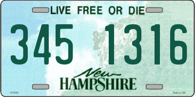 NH license plate 3451316