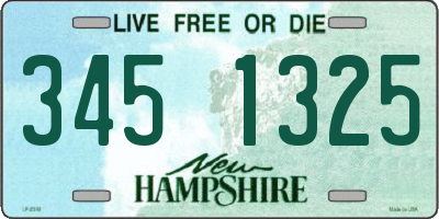 NH license plate 3451325