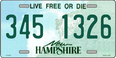 NH license plate 3451326